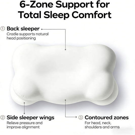 Ergonomic Memory Foam Butterfly Pillow